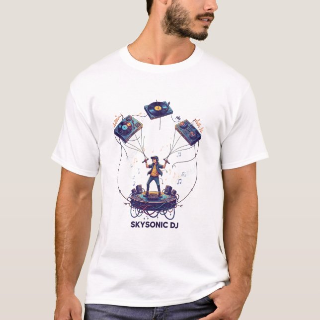 T-shirt Sky Beats DJ Tee – Where Music Takes Flight (Devant)