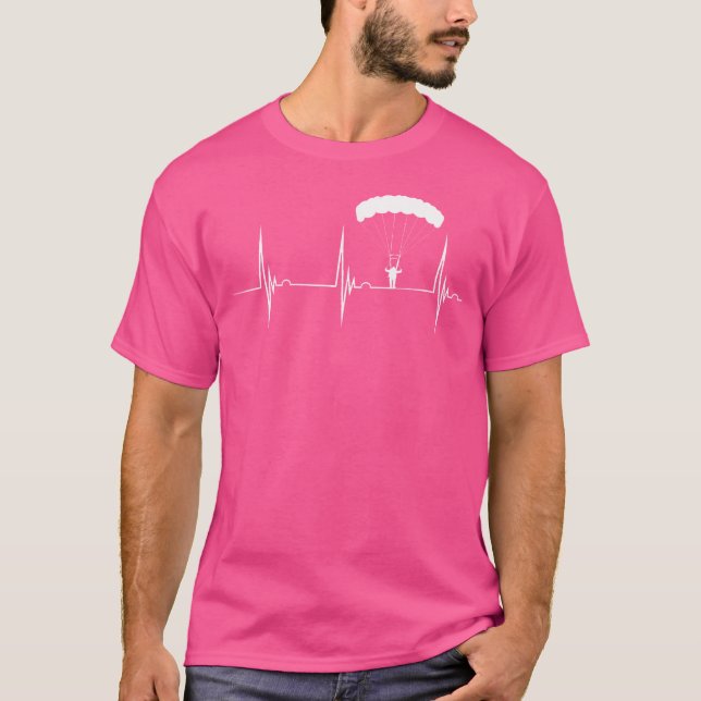 T-shirt Skydive Cardiver Skydive Ekg Pulse Jum (Devant)