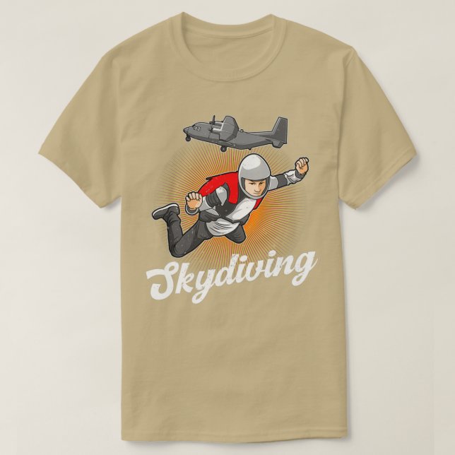 T-shirt Skydiver Diver Skydiver Parachute Cadeau Skydive (Design devant)