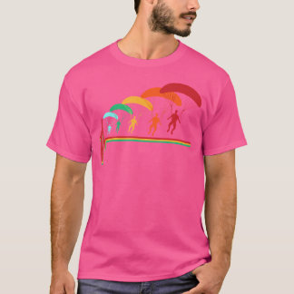 T-shirt Skydiver Heartbeat Colors Drôle Skydiving
