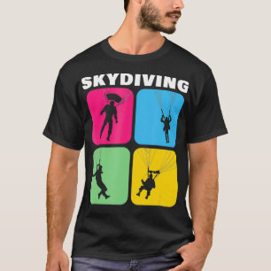 T-shirt Skydiving Parachute Skydiver Adventure Funny Gif