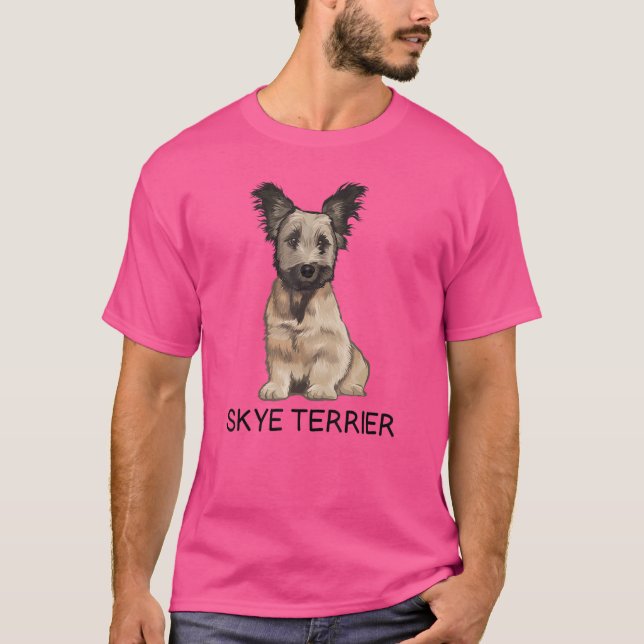 T-shirt Skye Terrier chien fou (Devant)