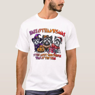 T-shirt Skye Terrier Halloween Thanksgiving Noël Clas