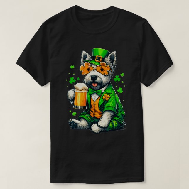 T-shirt Skye Terrier Saint Paddys Jour Costume Pour Lover  (Design devant)