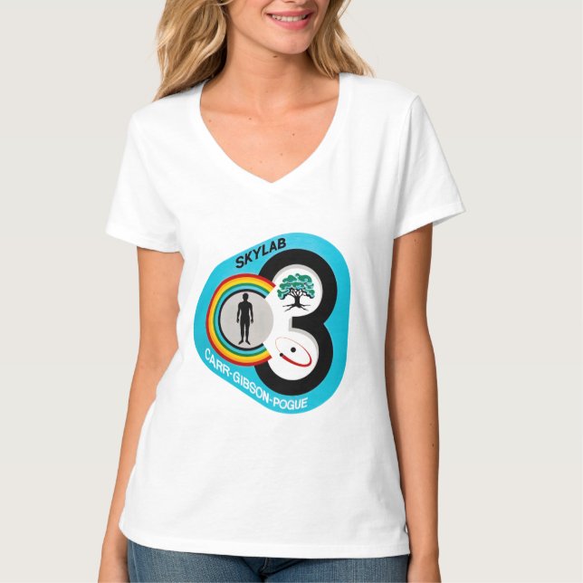 T-shirt Skylab 3 patchs (Devant)
