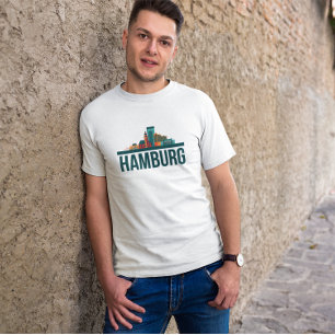 T-shirt Skyline Allemagne Hambourg