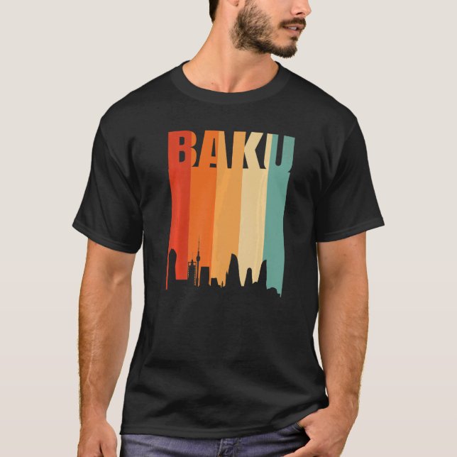 T-shirt Skyline de Bakou (Devant)