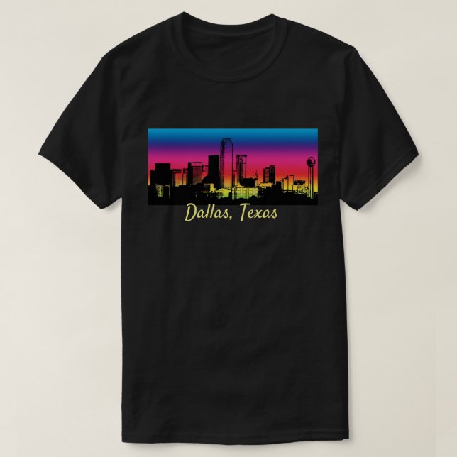 T-shirt Skyline de Dallas Texas City (Design devant)