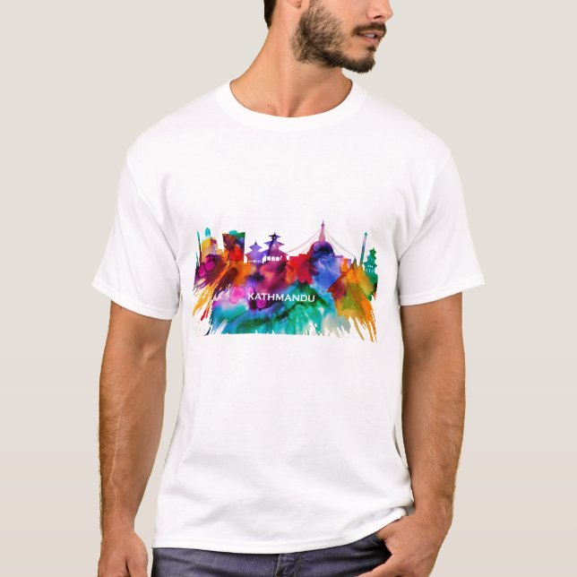 T-shirt Skyline de Katmandou (Devant)