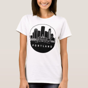 T-shirt Skyline de Portland Oregon Multnomah