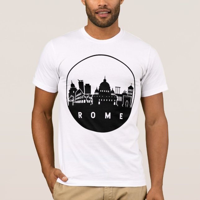 T-shirt Skyline de Rome Italie (Devant)
