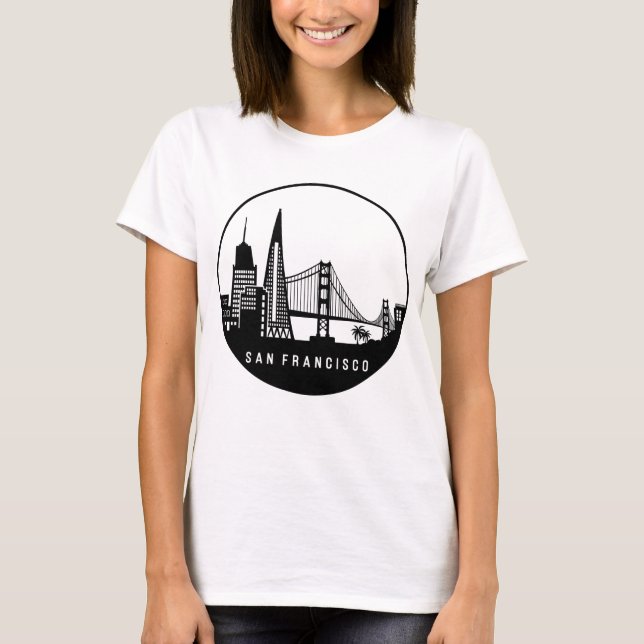 T-shirt Skyline de San Francisco en Californie (Devant)
