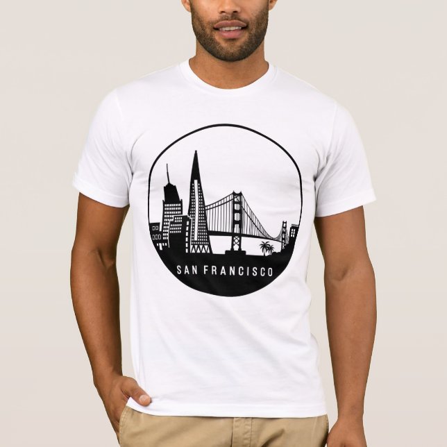 T-shirt Skyline de San Francisco en Californie (Devant)