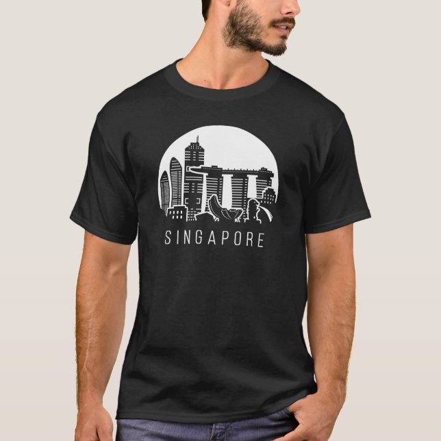 T-shirt Skyline de Singapour (Devant)