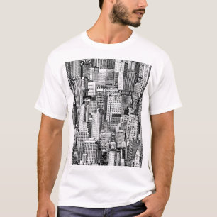 T-shirt Skyscraper City Texture Isométrique sans fil