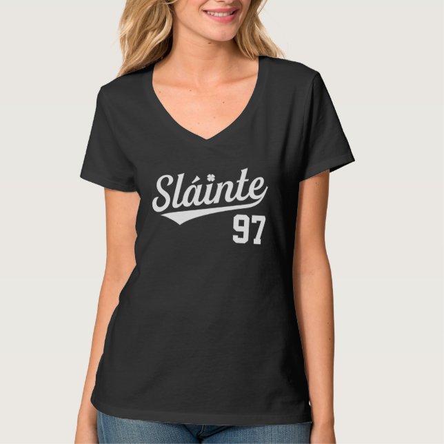 T-shirt Slainte Irish St Patrick s Day Ireland Baseball St (Devant)