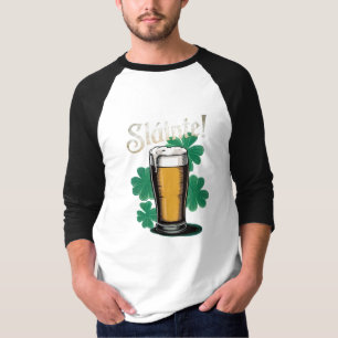 T-shirt Slàinte ! Saint Patrick's Day Pint of Beer on Gree