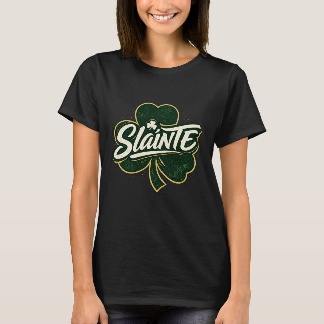 T-shirt Slainte - St Patrick's Day (Devant)