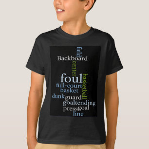T-shirt Slam Dunk of Words : Jeu de basket-ball des champi