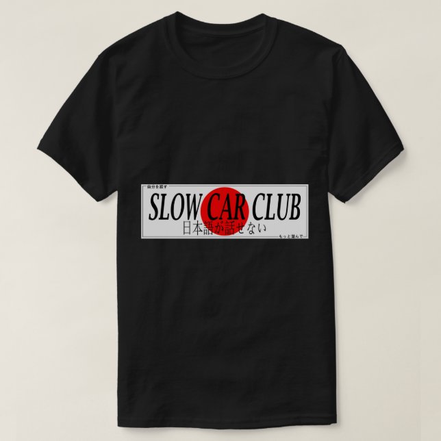 T-shirt Slap de voiture - Slow Car Club Japan Sticker (Design devant)