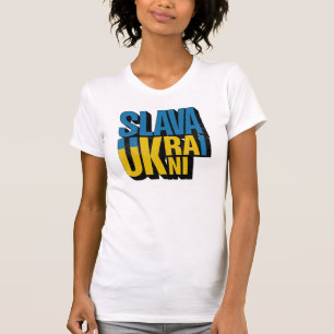 T-shirt Slava Ukraini Graphisme, La Fierté Ukrainienne Des