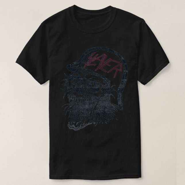 T-shirt Slayer Distressed Bloody Skull Premium (Design devant)