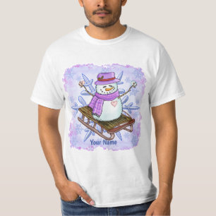 T-shirt Sled Snowman