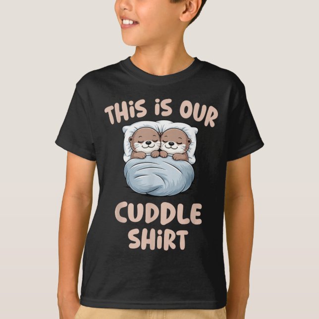 T-shirt Sleeng Otter Couple This Is Our Cuddle  (Devant)