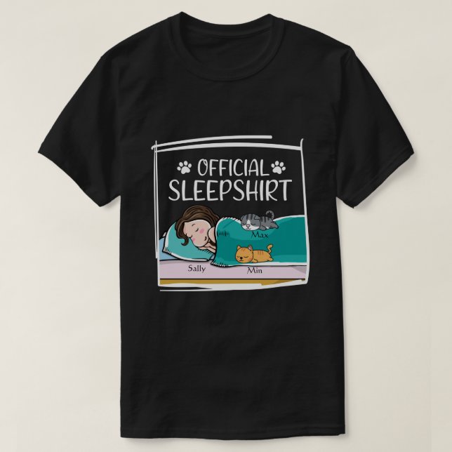 T-shirt Sleepshirt officiel RD - Amoureux des chats person (Design devant)