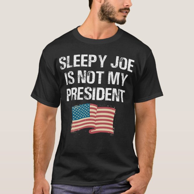 T-shirt Sleepy Joe n'est pas mon président (Devant)