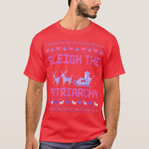 T-shirt Sleigh The Patriarchy Feminist Feminism Meme 5443 