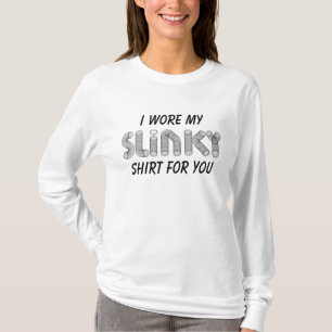 T-shirt Slinky old school drôle mignon noir blanc