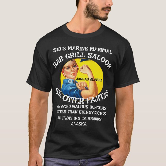 T-SHIRT SLIPPERY DICK'S HALFWAY INN FAIRBANKS ALASKA (Devant)