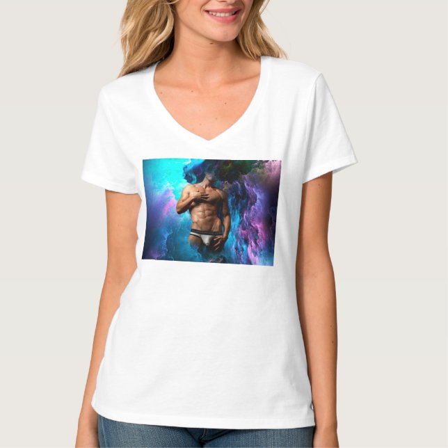 T-shirt SlipperyJoe homme musclé sous-vêtements bulle dyna (Devant)
