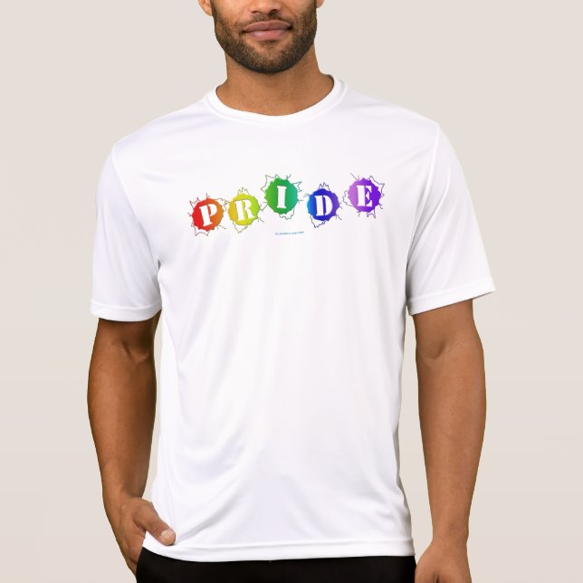 T-shirt SlipperyJoe's arc-en-ciel signe de la fierté mot t (Devant)
