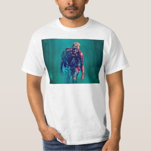 T-shirt SlipperyJoe's bloody zombie woods Halloween mist f
