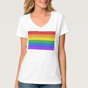 T-shirt SlipperyJoe's classique arc-en-ciel tactile fait m