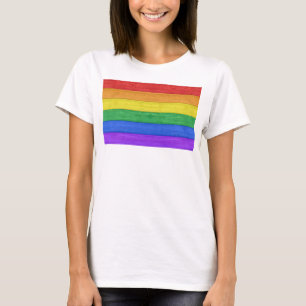 T-shirt SlipperyJoe's classique arc-en-ciel tactile fait m