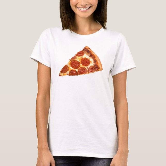 T-shirt SlipperyJoe's classique pepperoni pizza tranche fo (Devant)