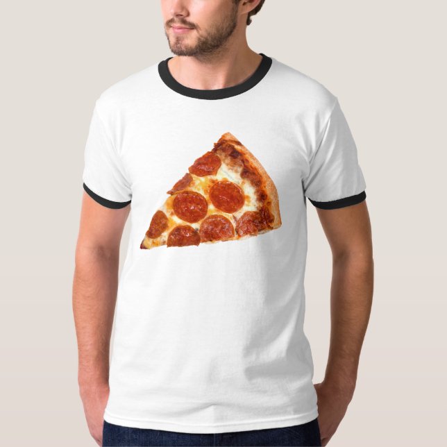 T-shirt SlipperyJoe's classique pepperoni pizza tranche fo (Devant)
