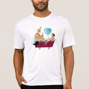 T-shirt SlipperyJoe's deux gays hommes aiment la baignoire