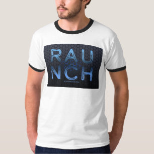 T-shirt SlipperyJoe's runch métallique grandes lettres ble