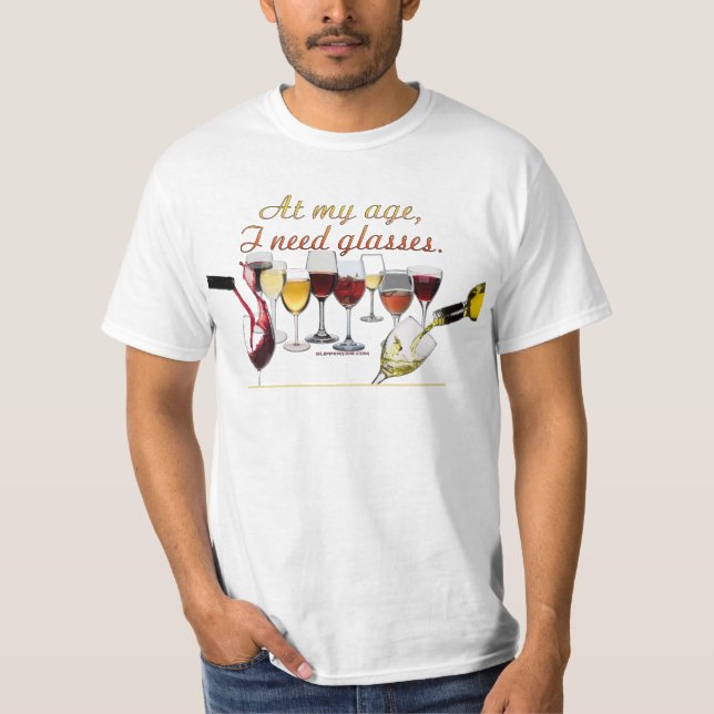 T-shirt SlipperyJoe's Vins Verres de raisins fermentés vin (Devant)