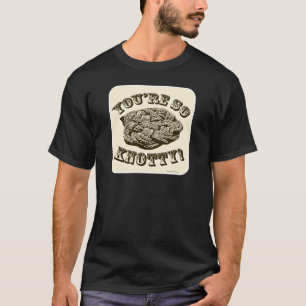 T-shirt Slogan à caricature à noeud soyeux
