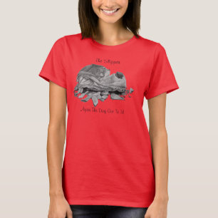 T-shirt slogan amusant et photo d'une glissière déchique