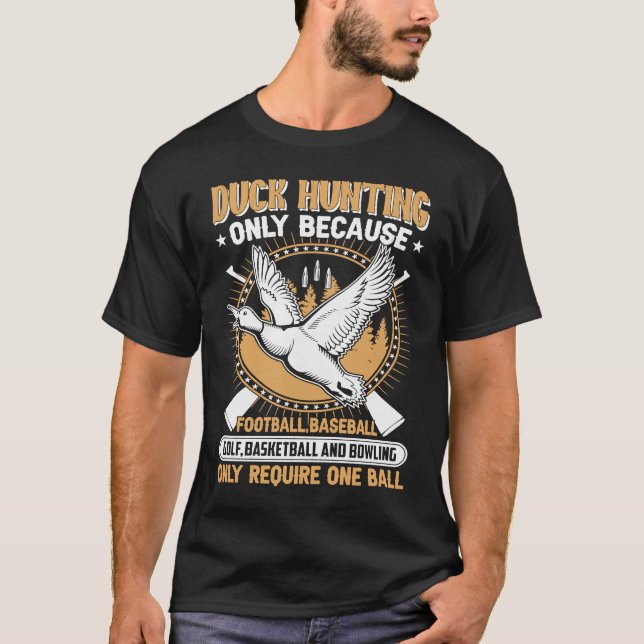 T-shirt slogan de chasse aux canards pour hommes (Devant)