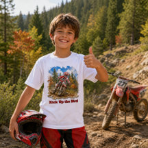 Slogan de course de moto cross pour garçons