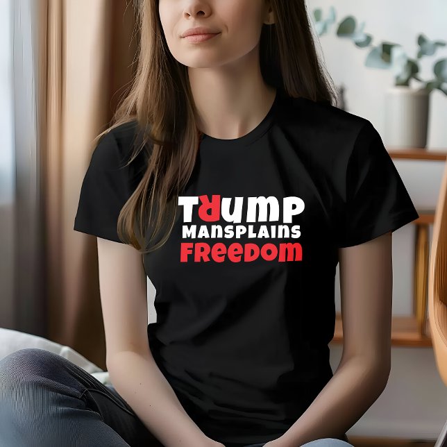 T-shirt slogan de protestation anti-trump féministe rouge  (Créateur téléchargé)
