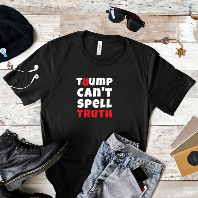 T-shirt slogan de protestation étudiant anti-Trump rouge n (Créateur téléchargé)