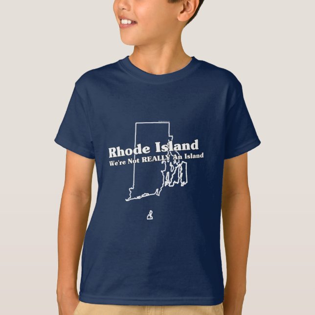 T-shirt Slogan d'État de Rhode Island (Devant)